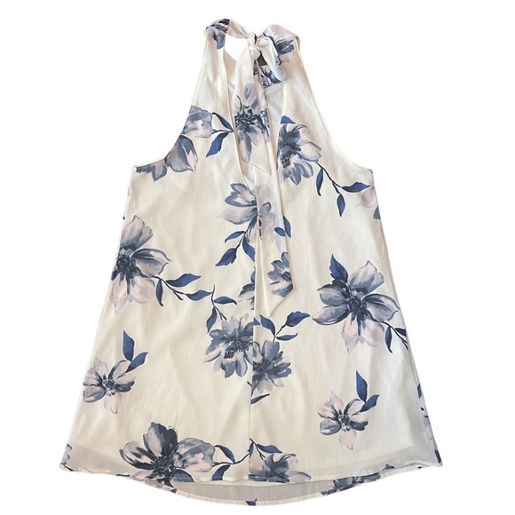 Lulu’s Darling Dearest White Floral Print Swing Halter Dress Women’s Small NWT - Picture 6 of 14